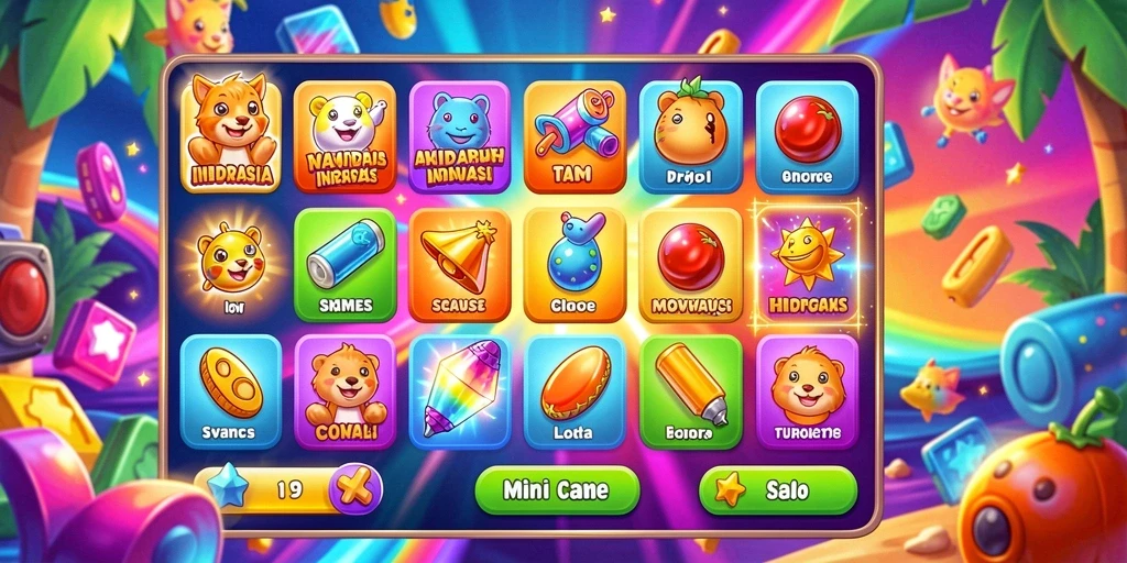 Tampilan awal game yang menarik dan intuitif.