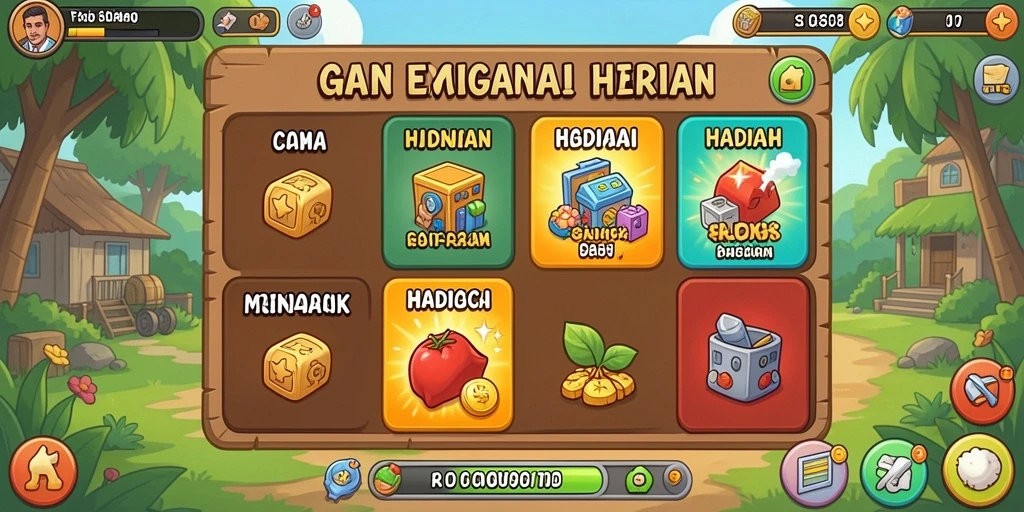 Tampilan antarmuka permainan yang jelas dan menarik.